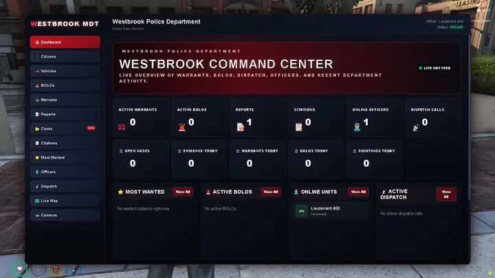 Preview of Westbrook MDT | Pro | QBCORE
