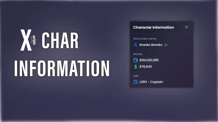 Preview of [free] x character informations | esx