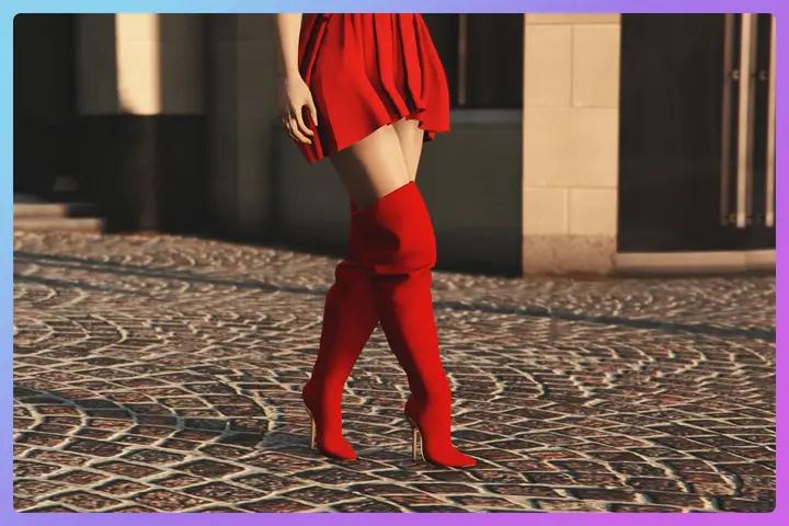 Preview of [RELEASE] Over knee high heel boots shoes for MP Female