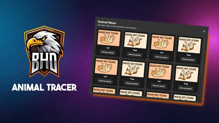 Preview of 🐾 BHD Animal Tracker — Track your furry friends!