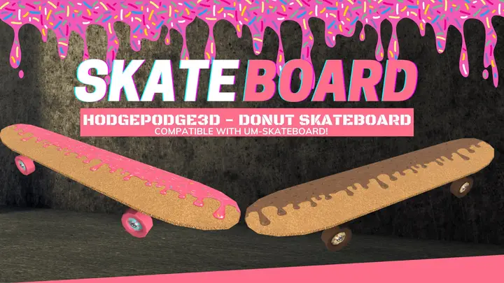 Preview of [FREE] Donut Skateboard Props | Hodgepodge3D