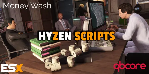 Preview of [QBCore / ESX Legacy] Hyzen MoneyWash System