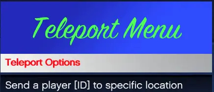 Preview of [Free] Teleport Menu