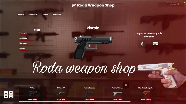 Preview of [FREE] | Roda WeaponShop | ESX