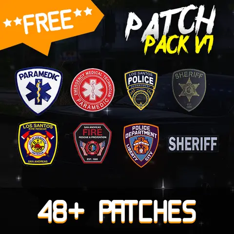 Preview of Patch Pack (48+ Patches/Logos) X Studio's Free Patch Pack v1