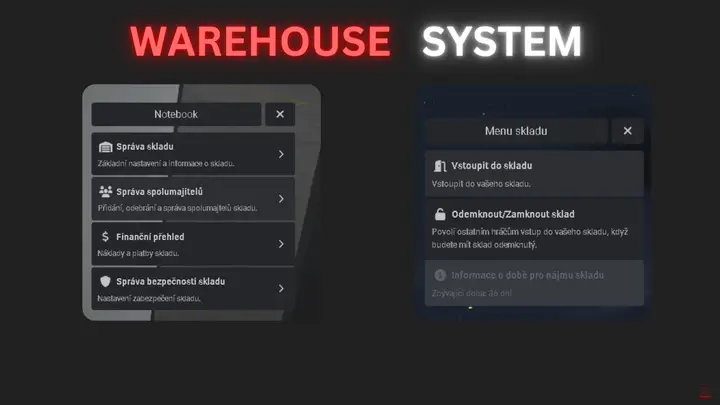 Preview of [FREE] [ESX] Warehouse System | Renovax Scripts [BETA]