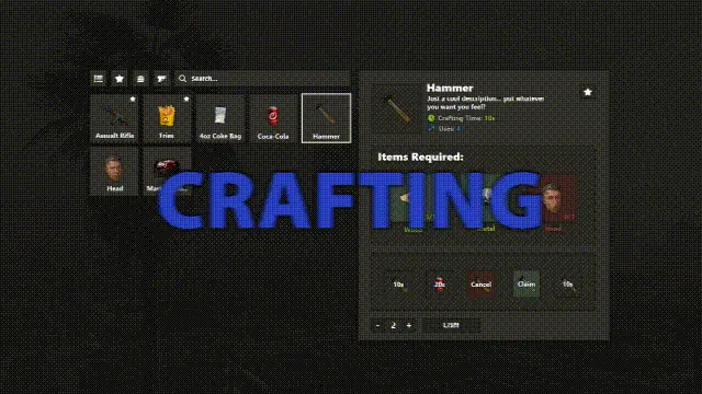 Preview of [FREE] Advanced Crafting| PureScripts [STANDALONE] [QBCore] [ESX]