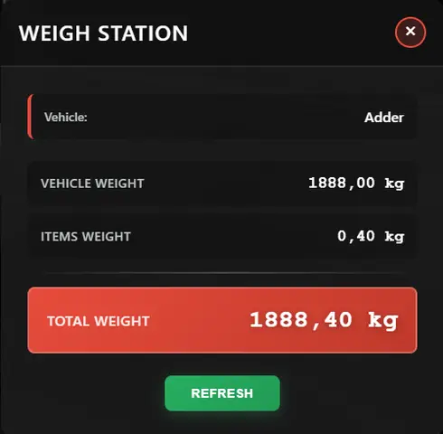 Preview of [FREE][ESX/QB] Vehicle Weigh Station