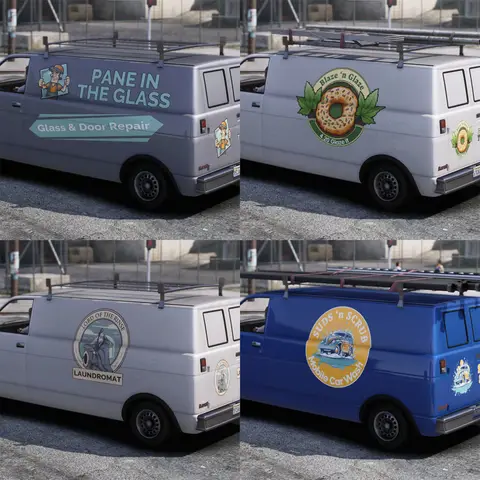 Preview of [FREE] [LIVERY] 4x HD Burrito Van Liveries for Random Businesses