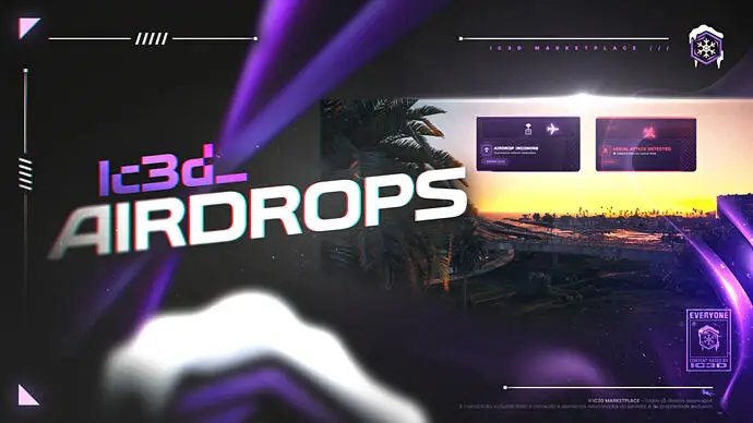 Preview of Airdrops ( Zones, Graffity, Decay, In-Game Creator & Configurator & Much More) [ESX][QB-CORE][QBOX]