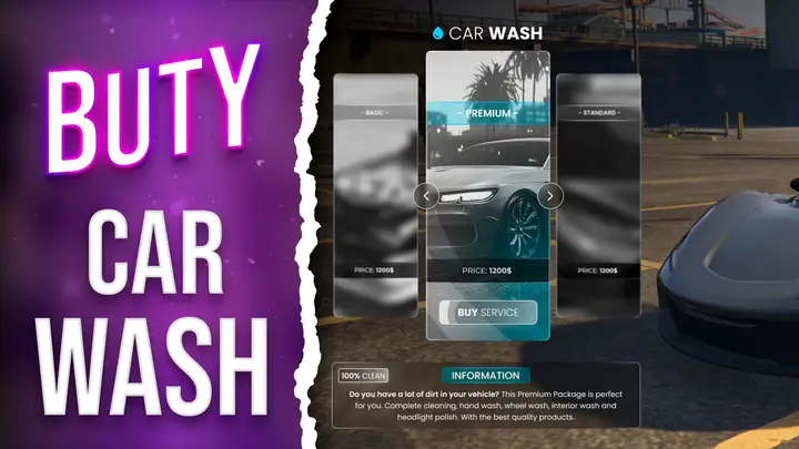 Preview of Car Wash System with UI [FREE] [Standalone]