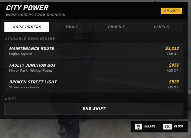 Preview of [FREE][ESX, QBCore, QBox] JW_electrician - Electrician job with four minigames, 20 levels and real props on the map
