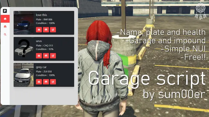 Preview of [ESX] [Free] Garage with simple NUI