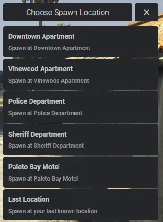 Preview of Spawn Selector | N&D Scripts