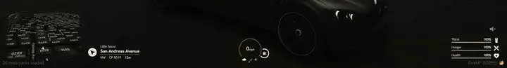 Preview of [FREE] [SCRIPT] Minimalist HUD (QBCore, ESX, Standalone)