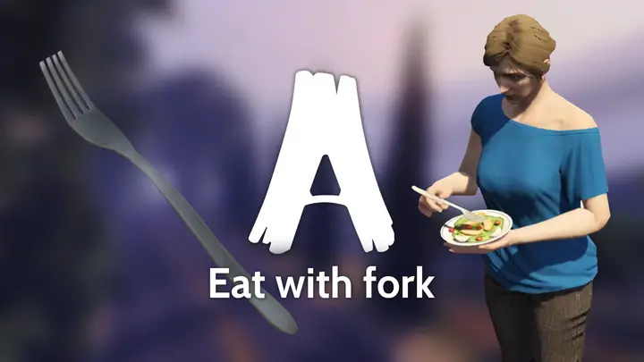 Preview of [FREE] Animation Eat with Fork
