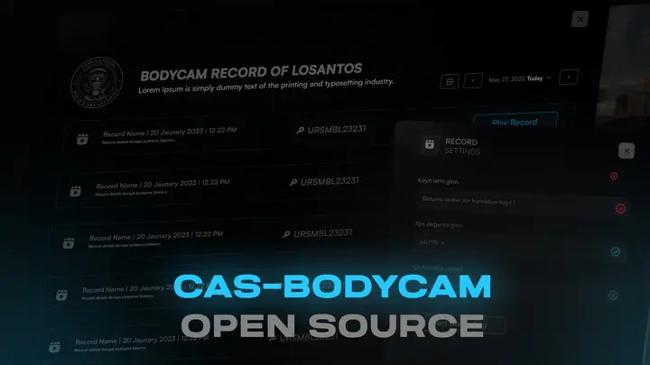 Preview of [FREE] CAS-Bodycam Real Time Video Record Script From Code After S*x