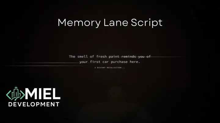 Preview of [FREE] [STANDALONE] Miel Memory Lane | Unique & Immersive Flashbacks