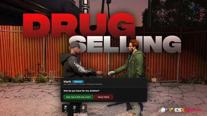 Preview of [FREE] Drugs Selling Script! NPC Types & Leveling!