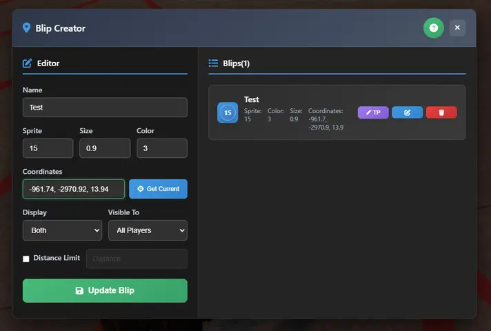 Preview of BL Blips Creator