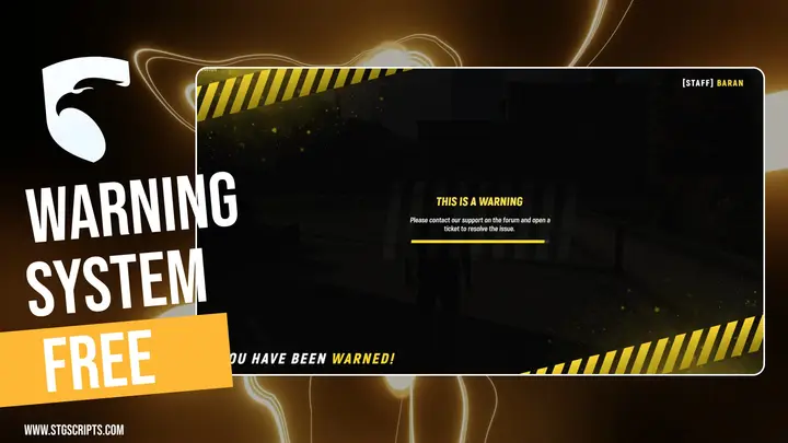 Preview of [FREE] Fivem Warning System | [ESX/QBCore/Qbox] STG Scripts