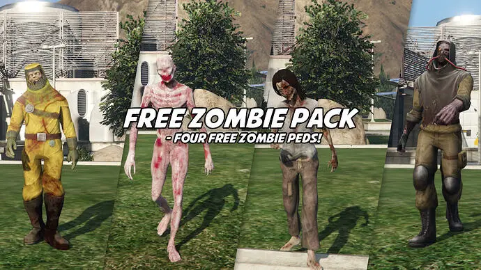 Preview of Free Zombie Pack - Addon Zombie Peds