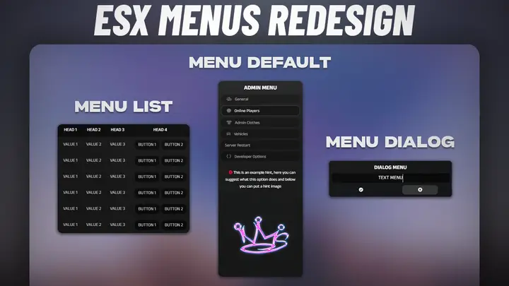 Preview of ESX MENUS - Redesigned & More Features