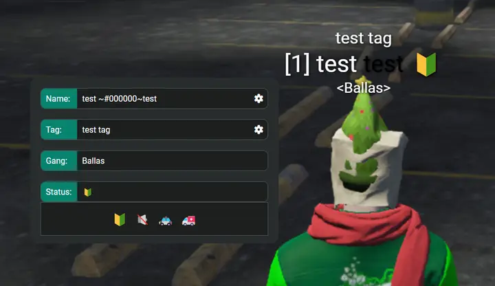 Preview of [FREE] Advanced Nametag System for RP Servers Hoa NameTag [QBCore]