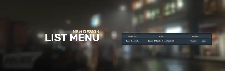 Preview of [ESX] List Menu [REDESIGN]